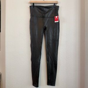 SPANX Faux Leather High-Rise Leggings - Black